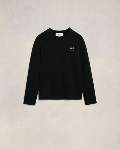 Ami Paris Long Sleeve Ami Alexandre Mattiussi T-Shirt - Black