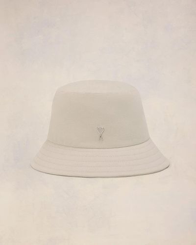 Ami Paris Ami De Coeur Stud Bucket Hat - Natural