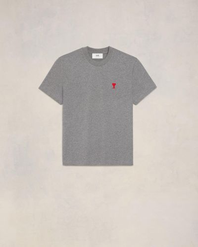Ami Paris Ami De Coeur T-Shirt - Gray