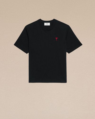 Ami Paris Ami De Coeur Boxy Fit T-shirt - Black
