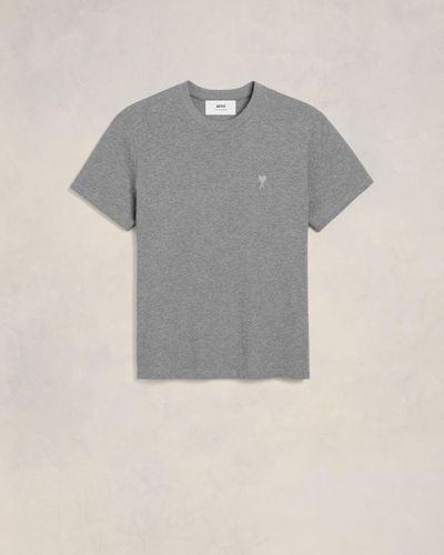 Ami Paris Ami De Coeur T-shirt - Gray