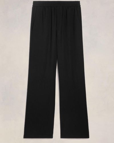 Ami Paris Wide Elasticated Waist Trousers - Black