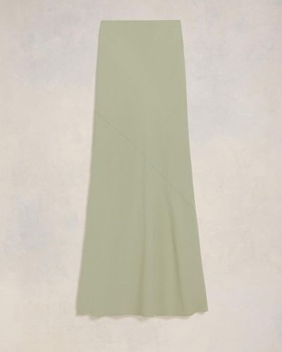 Ami Paris Long Skirt With Bias Cut - Green