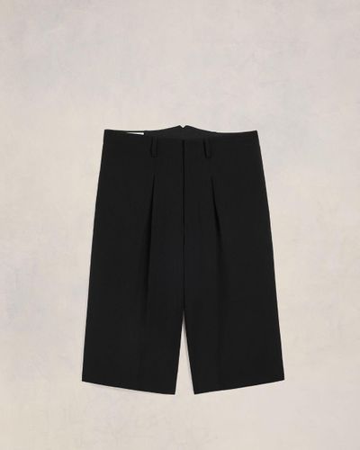 Ami Paris Long Bermuda Shorts - Black