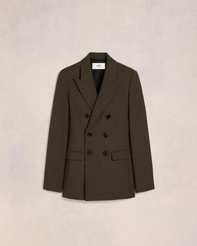 Ami Paris Double Breasted Jacket - Brown
