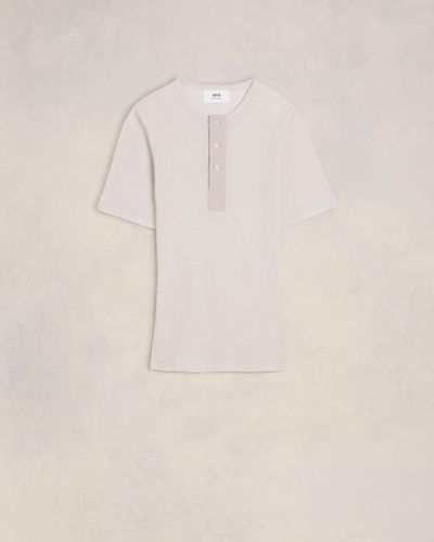 Ami Paris Short Sleeves T-shirt - Natural