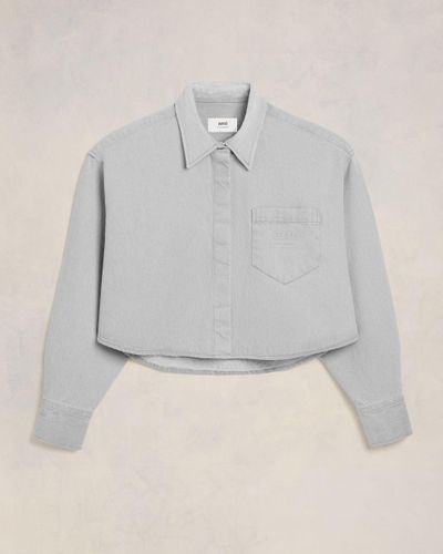 Ami Paris Ami Denim Shirt - Grey