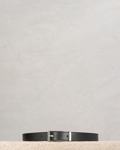 Ami Paris Rectangular Buckle Belt 30 Mm - Gray
