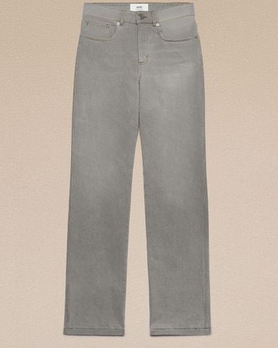 Ami Paris Straight Fit Jeans - Grey
