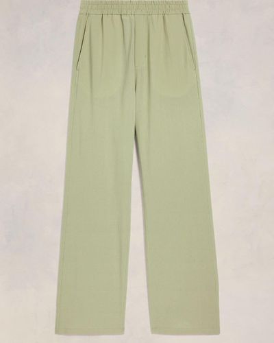 Ami Paris Pantalon large taille elastiquée - Vert