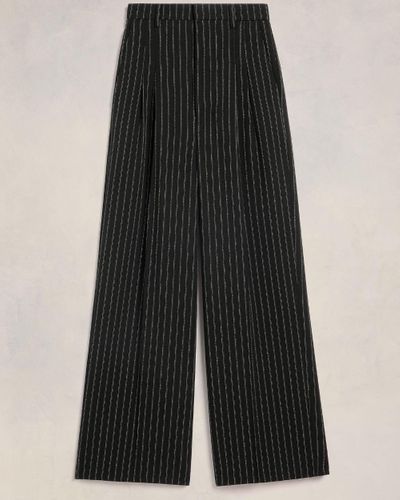 Ami Paris Pantalon large taille haute - Noir
