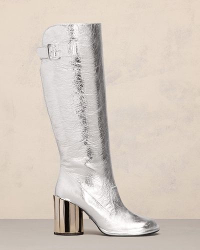 Ami Paris Anatomical Toe Buckled Boots - Natural