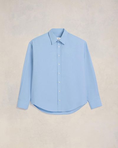 Ami Paris Ami De Coeur Classic Shirt - Blue