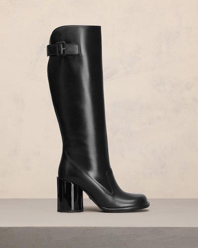 Ami Paris Anatomical Toe Buckled Boots - Black