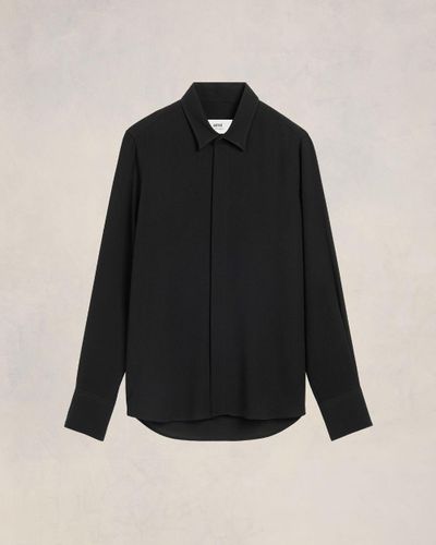 Ami Paris Classic Fit Shirt Ami De Coeur Back - Black