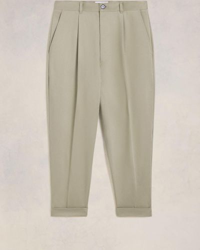 Ami Paris Carrot Oversized Trousers - Natural