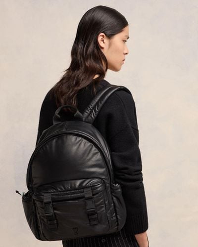 Ami Paris Ami De Coeur Backpack - Black