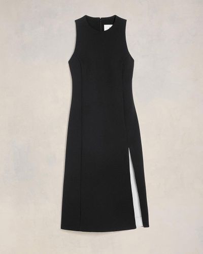 Ami Paris Fitted Slit Dress - Black