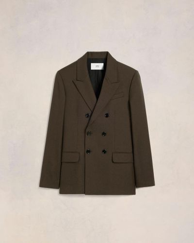 Ami Paris Double Breasted Jacket - Brown