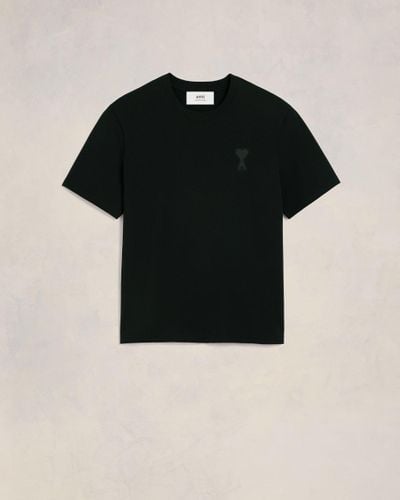 Ami Paris Ami De Coeur Tshirt - Black
