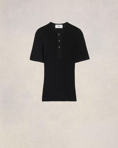 Ami Paris Short Sleeves T-shirt - Black