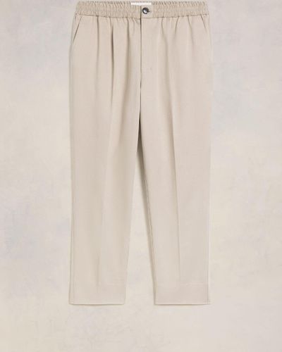 Ami Paris Elasticated Waist Trousers - Natural