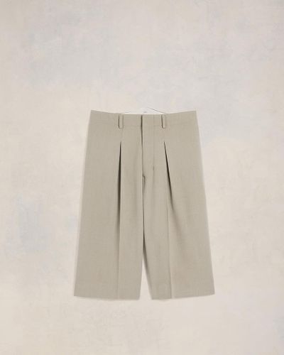 Ami Paris Long Bermuda Shorts - Natural