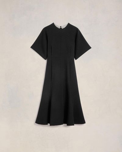 Ami Paris Midi Flare Dress - Black