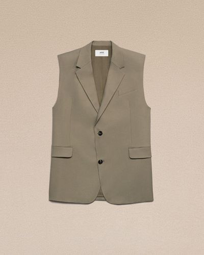 Ami Paris Two Buttons Oversized Waistcoat - Natural
