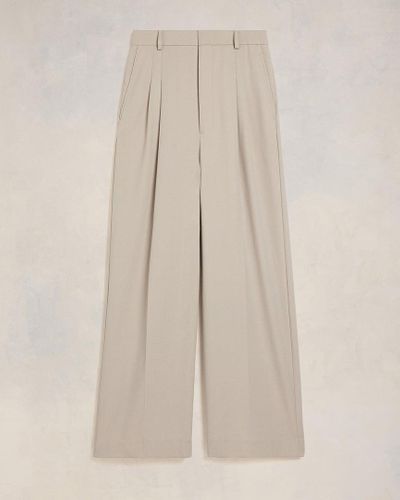 Ami Paris High Waisted Large Trousers - Natural