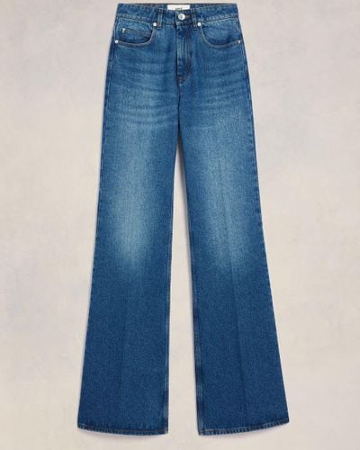 Ami Paris Flare Fit Jeans - Blue
