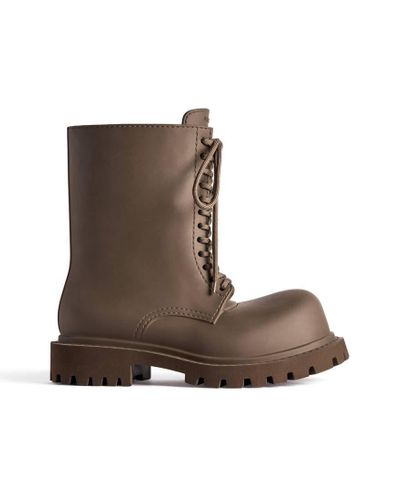 balenciaga boots brown
