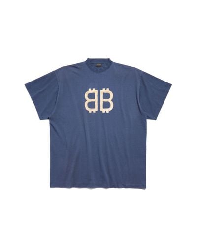 Balenciaga Crypto T-shirt Oversized - Blue