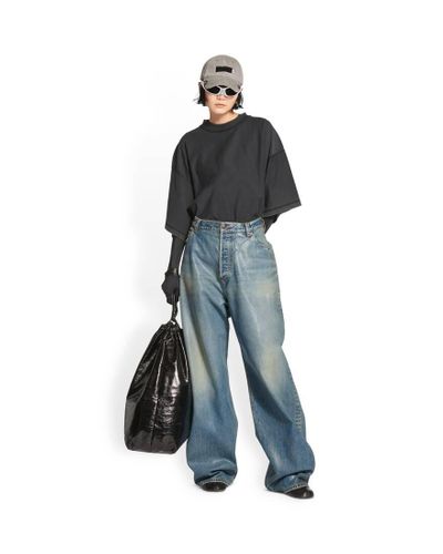 Balenciaga Large baggy Jeans - Blue