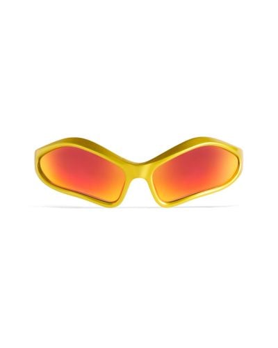 Balenciaga Gafas de sol fennec oval - Naranja