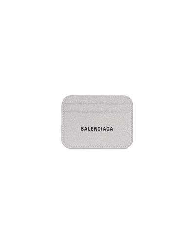Balenciaga Cash kartenetui aus glitzerndem stoff - Weiß