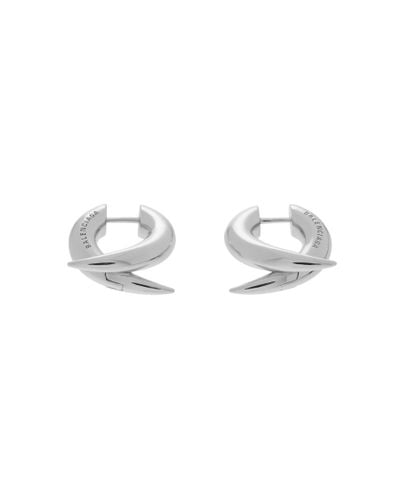 Balenciaga Force Horn Xs Earrings - White
