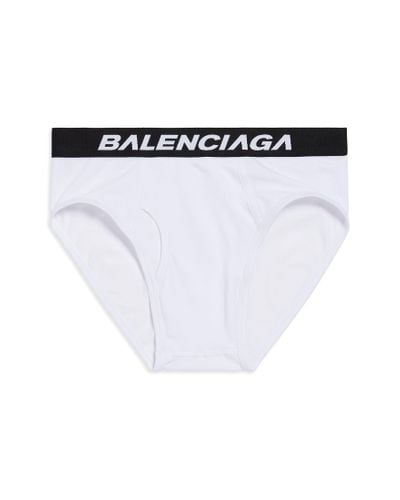 Balenciaga Racer Logo-waistband Briefs - White