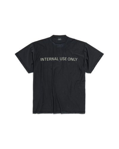 Balenciaga Internal use only inside-out oversized t-shirt - Schwarz