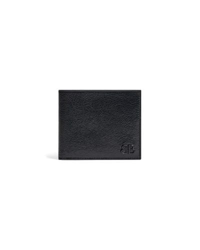 Balenciaga Monaco Square Folded Wallet - Black