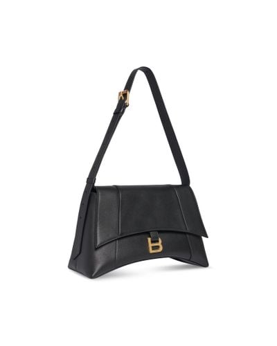 Balenciaga Downtown Medium Shoulder Bag - Black