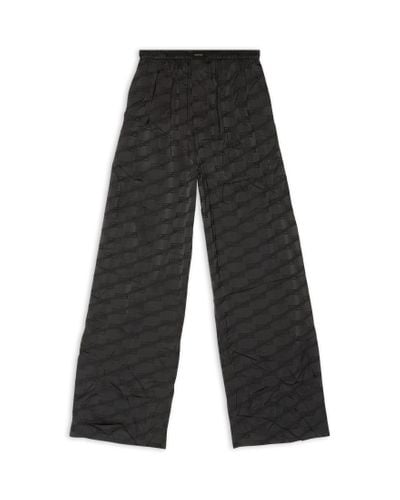 Balenciaga Bb Monogram Pajama Pants - Black
