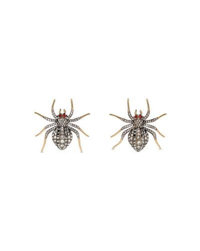 Balenciaga Goth Spider Earrings Gray & Silver - Metallic