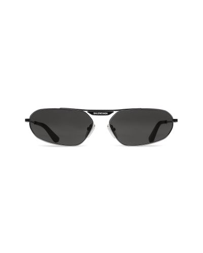 Balenciaga Tag 2.0 Oval Sunglasses - Black
