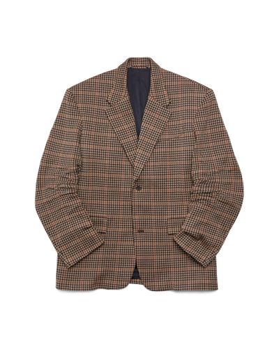 Balenciaga Tailored Knitted Jacket - Brown