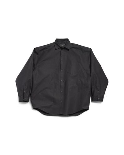 Balenciaga Outerwear Shirt Large Fit - Black