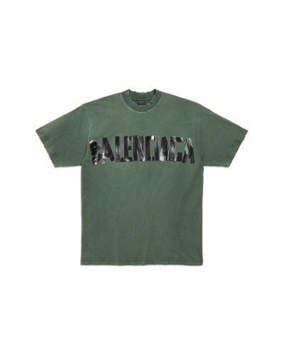 Balenciaga New Tape Type T-shirt Medium Fit - Green