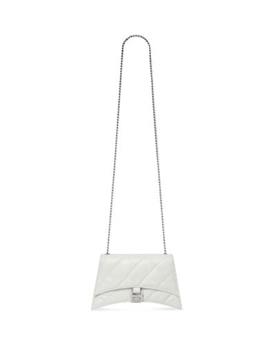 Balenciaga Crush xs tasche mit kette gesteppt - Weiß