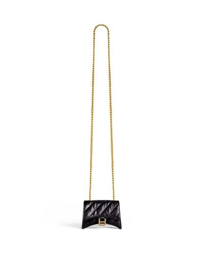 Balenciaga Crush Mini Chain Bag Quilted - Metallic