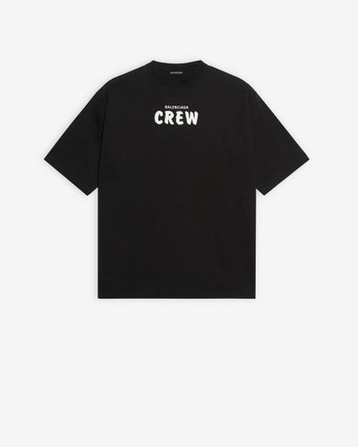 Balenciaga T-shirt Crew dalla Linea Ampia - Nero